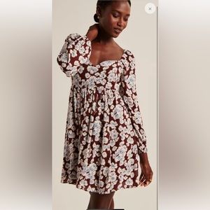 Abercrombie Long-Sleeve Babydoll Mini Dress size: XL NWT